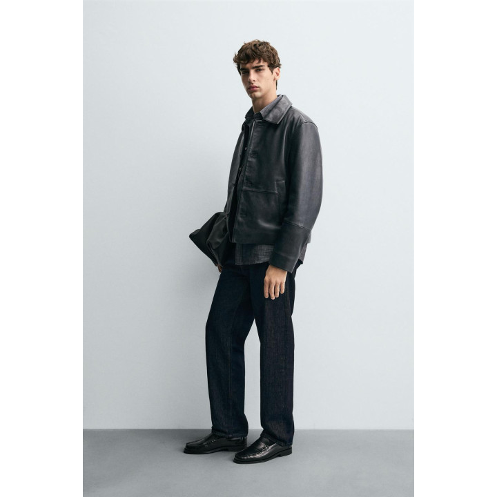 КОЖАНАЯ КУРТКА BOXY FIT