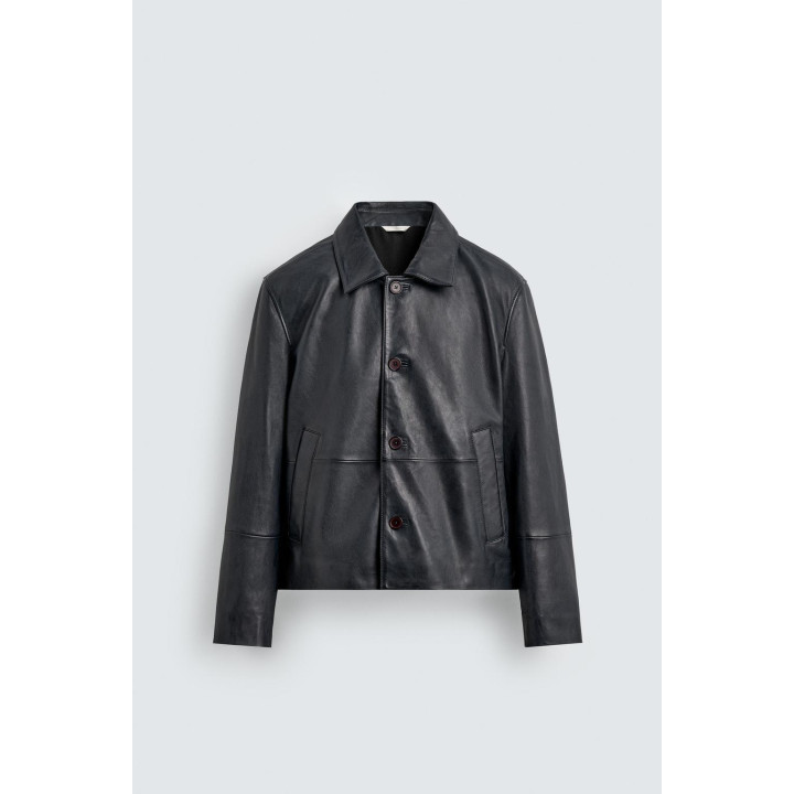 КОЖАНАЯ КУРТКА BOXY FIT