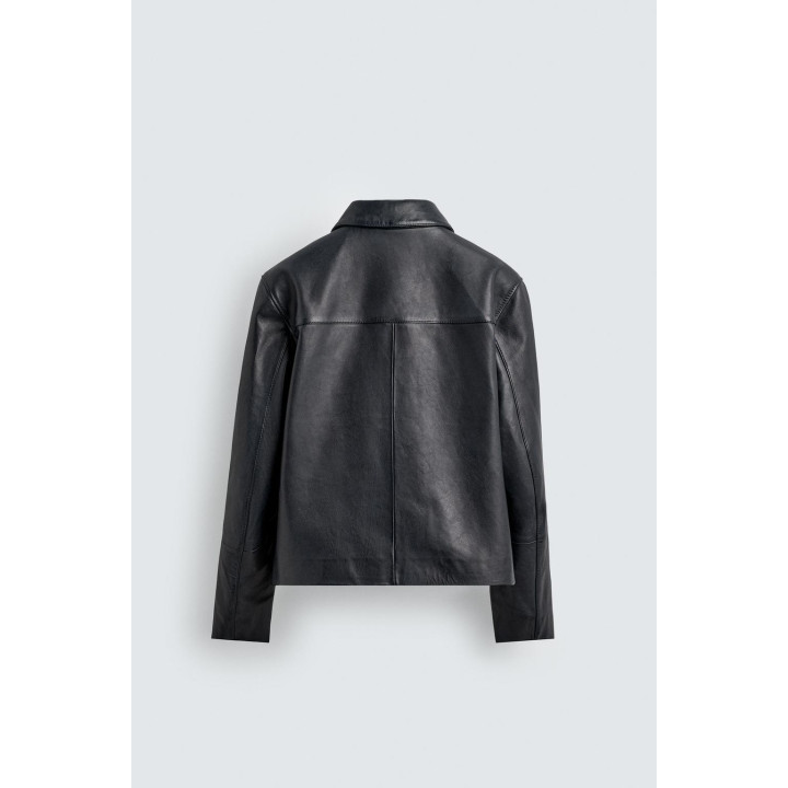 КОЖАНАЯ КУРТКА BOXY FIT