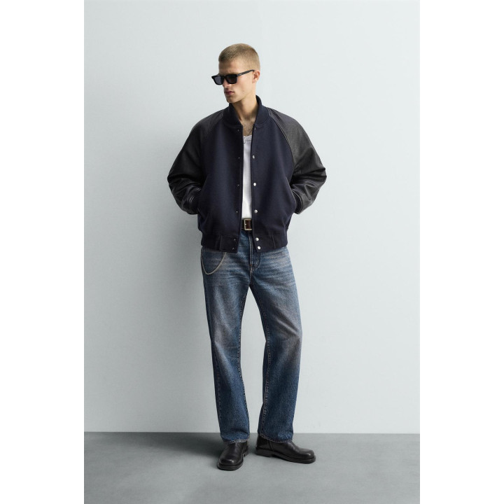 КОМБИНИРОВАННЫЙ КОЖАНЫЙ БОМБЕР LIMITED EDITION