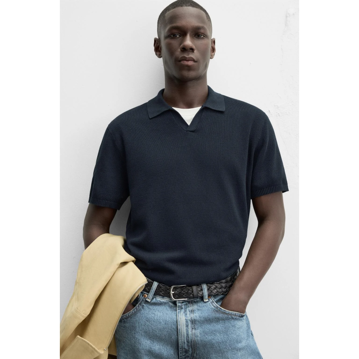 ПОЛО ИЗ РЕЛЬЕФНОГО ТРИКОТАЖА