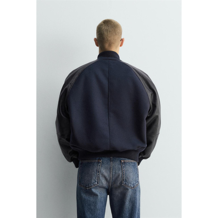 КОМБИНИРОВАННЫЙ КОЖАНЫЙ БОМБЕР LIMITED EDITION