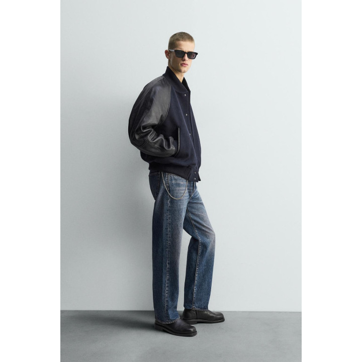 КОМБИНИРОВАННЫЙ КОЖАНЫЙ БОМБЕР LIMITED EDITION