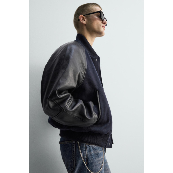 КОМБИНИРОВАННЫЙ КОЖАНЫЙ БОМБЕР LIMITED EDITION