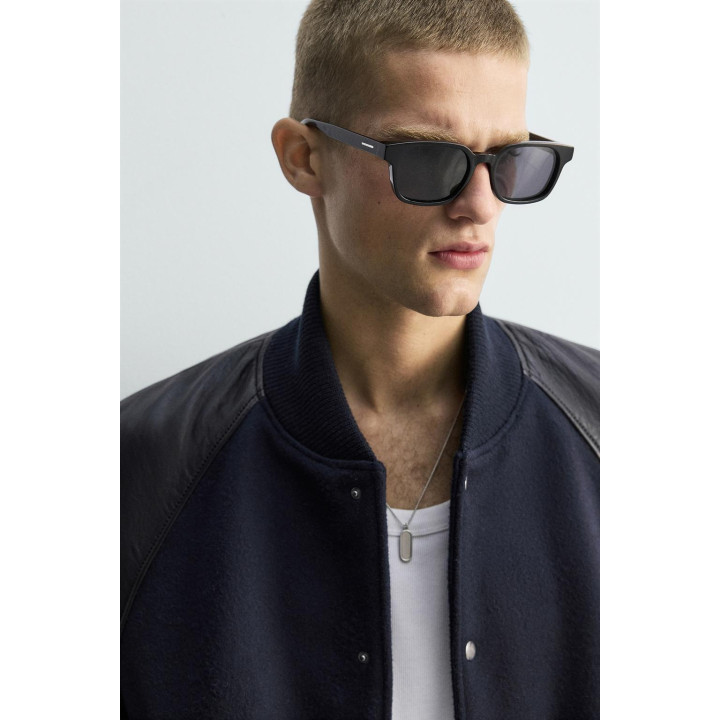 КОМБИНИРОВАННЫЙ КОЖАНЫЙ БОМБЕР LIMITED EDITION