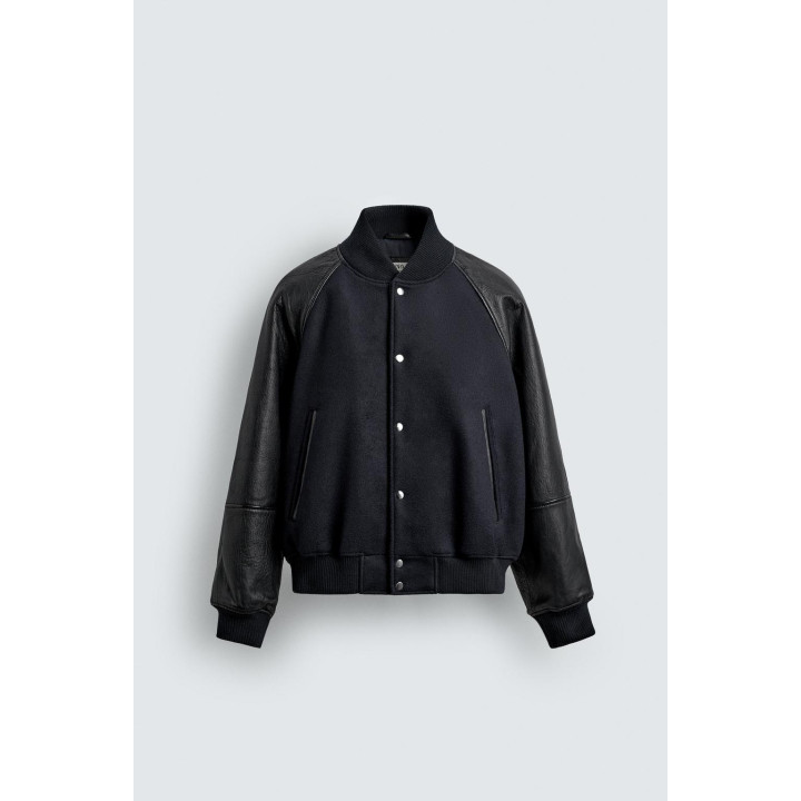 КОМБИНИРОВАННЫЙ КОЖАНЫЙ БОМБЕР LIMITED EDITION