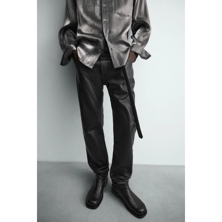 УЗКИЕ КОЖАНЫЕ БРЮКИ