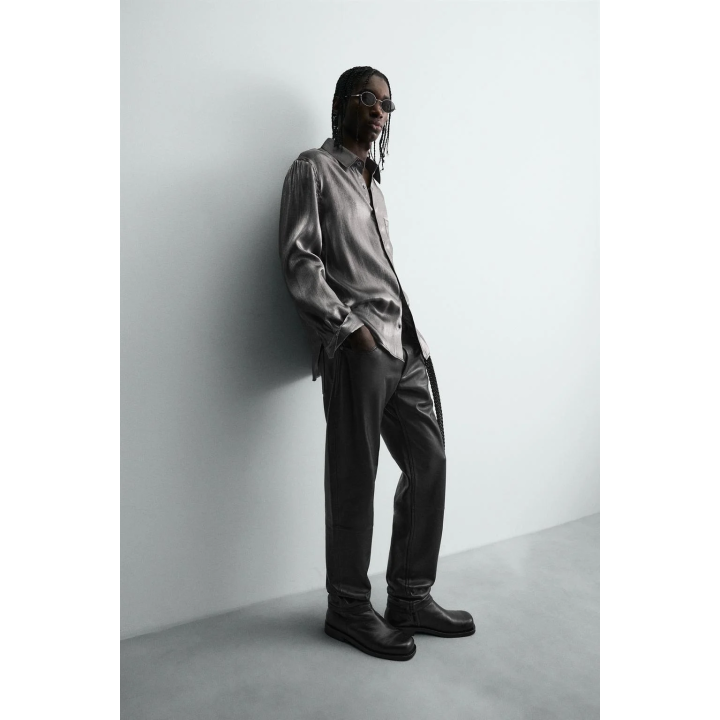 УЗКИЕ КОЖАНЫЕ БРЮКИ