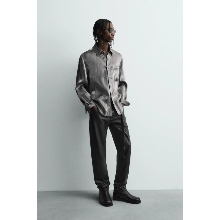 УЗКИЕ КОЖАНЫЕ БРЮКИ