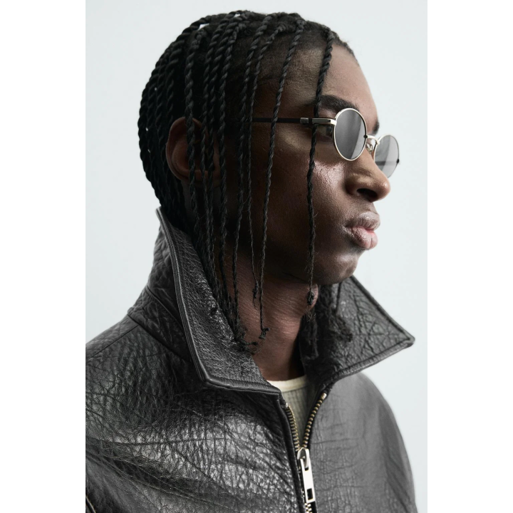 КУРТКА ИЗ ТИСНЕНОЙ КОЖИ