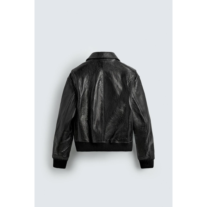 КУРТКА ИЗ ТИСНЕНОЙ КОЖИ