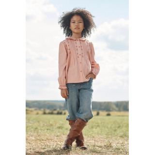 Рубашка с вышитыми цветочными мотивами limited edition