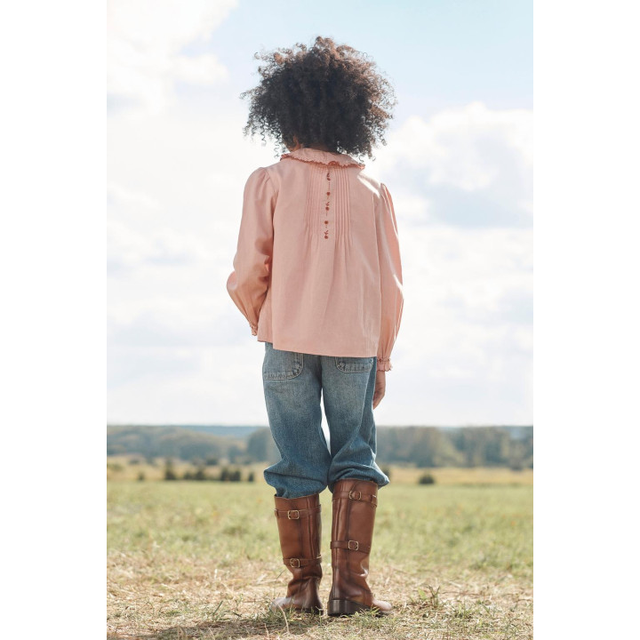 Рубашка с вышитыми цветочными мотивами limited edition