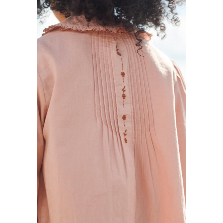 Рубашка с вышитыми цветочными мотивами limited edition