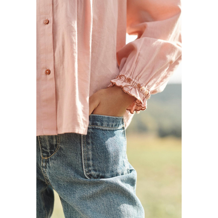 Рубашка с вышитыми цветочными мотивами limited edition