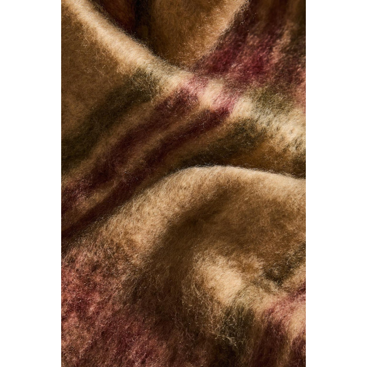 Плед soft check с бахромой