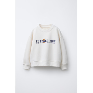 ТОЛСТОВКА С НАДПИСЬЮ И ПРИНТОМ МЕДВЕЖОНКА