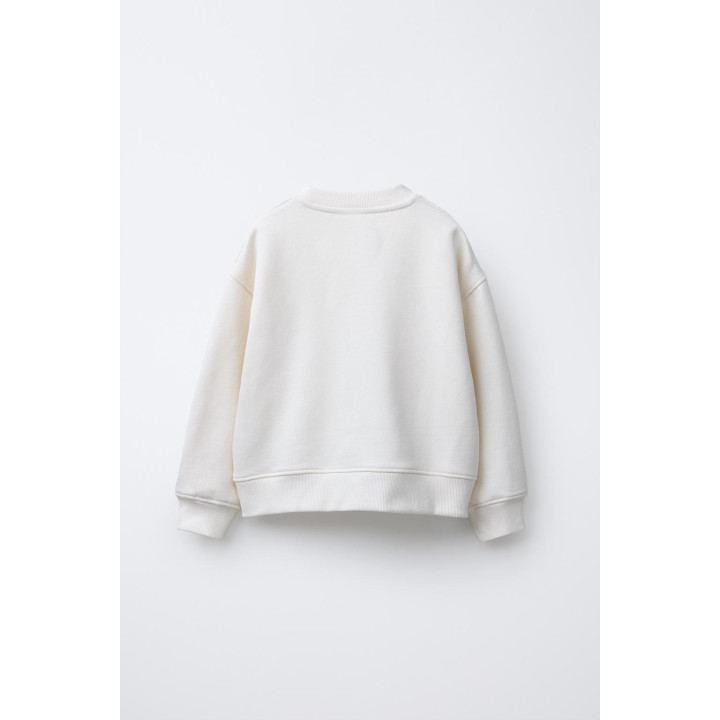 ТОЛСТОВКА С НАДПИСЬЮ И ПРИНТОМ МЕДВЕЖОНКА