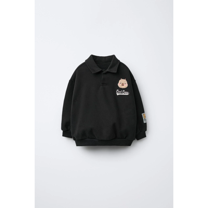 ПОЛО С ПРИНТОМ И НАШИВКОЙ КАПИБАРА CAPYFUN ©