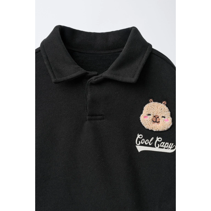 ПОЛО С ПРИНТОМ И НАШИВКОЙ КАПИБАРА CAPYFUN ©