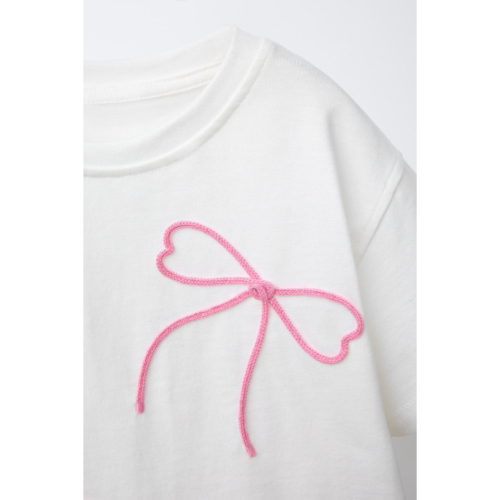 ФУТБОЛКА СО ШНУРОВКОЙ И БАНТАМИ