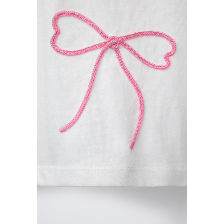 ФУТБОЛКА СО ШНУРОВКОЙ И БАНТАМИ