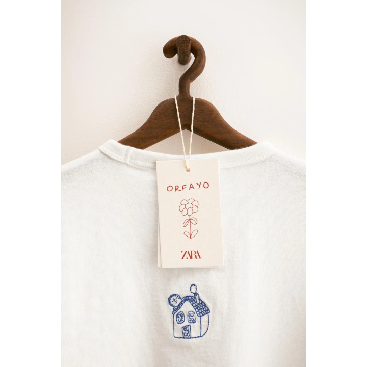 ZARA TIMELESS — ФУТБОЛКА С ВЫШИВКОЙ ORFAYO ©