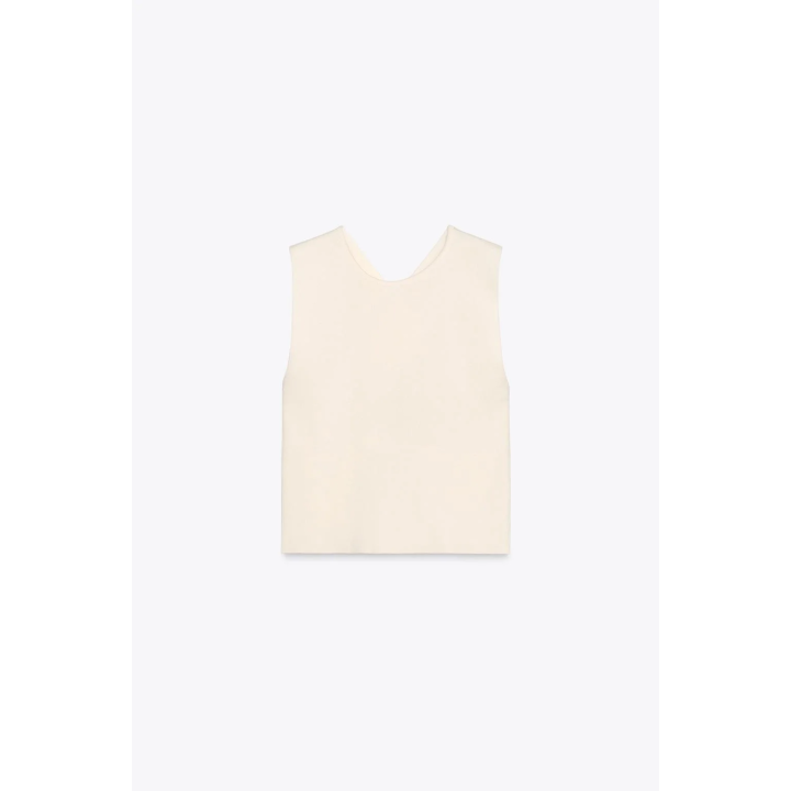 ТРИКОТАЖНЫЙ ТОП С ВЫРЕЗОМ НА СПИНЕ