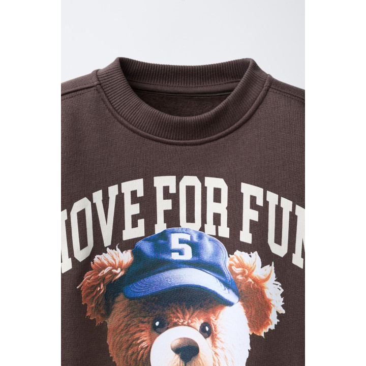 ТОЛСТОВКА С ПРИНТОМ «МЕДВЕЖОНОК»