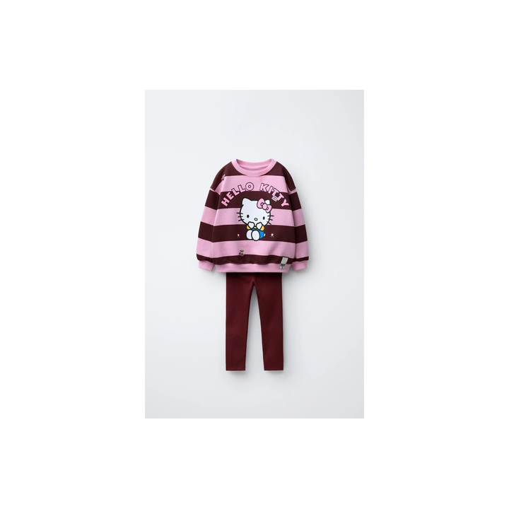 КОМПЛЕКТ ИЗ ТОЛСТОВКИ В ПОЛОСКУ И ЛЕГГИНСОВ HELLO KITTY © SANRIO