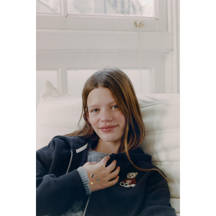 ТОЛСТОВКА НА МОЛНИИ С ВЫШИВКОЙ «МЕДВЕДЬ»