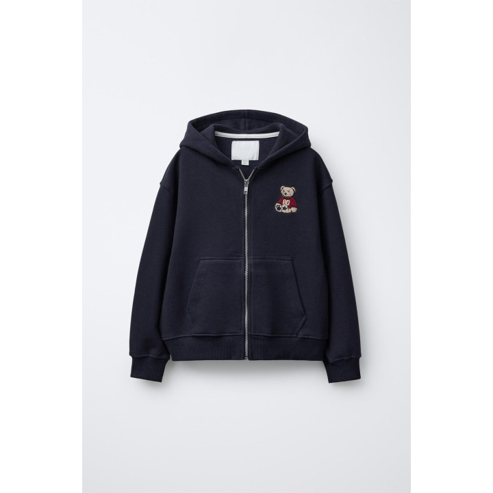 ТОЛСТОВКА НА МОЛНИИ С ВЫШИВКОЙ «МЕДВЕДЬ»