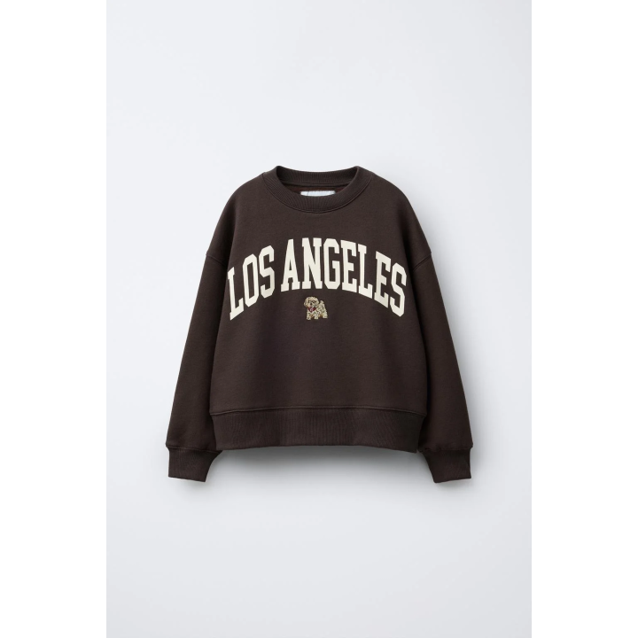 ТОЛСТОВКА С ВЫШИТОЙ НАДПИСЬЮ И ЩЕНКОМ