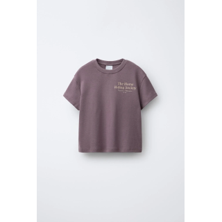 ФУТБОЛКА ДЛЯ ВЕРХОВОЙ ЕЗДЫ С РЕЛЬЕФНЫМ ТЕКСТОМ