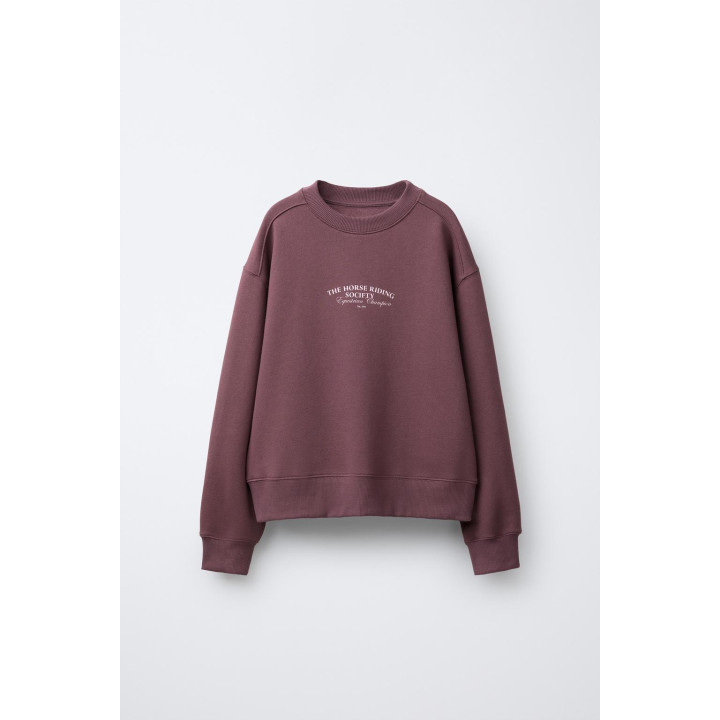 Свитшот с принтом на поднятом тексте