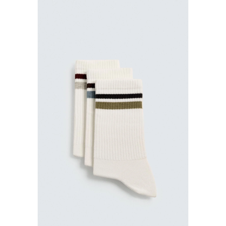 НАБОР ИЗ ТРЕХ ПАР НОСКОВ С ПОЛОСКАМИ