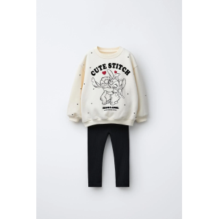 КОМПЛЕКТ ИЗ ТОЛСТОВКИ И ЛЕГГИНСОВ В РУБЧИК LILO & STITCH © DISNEY