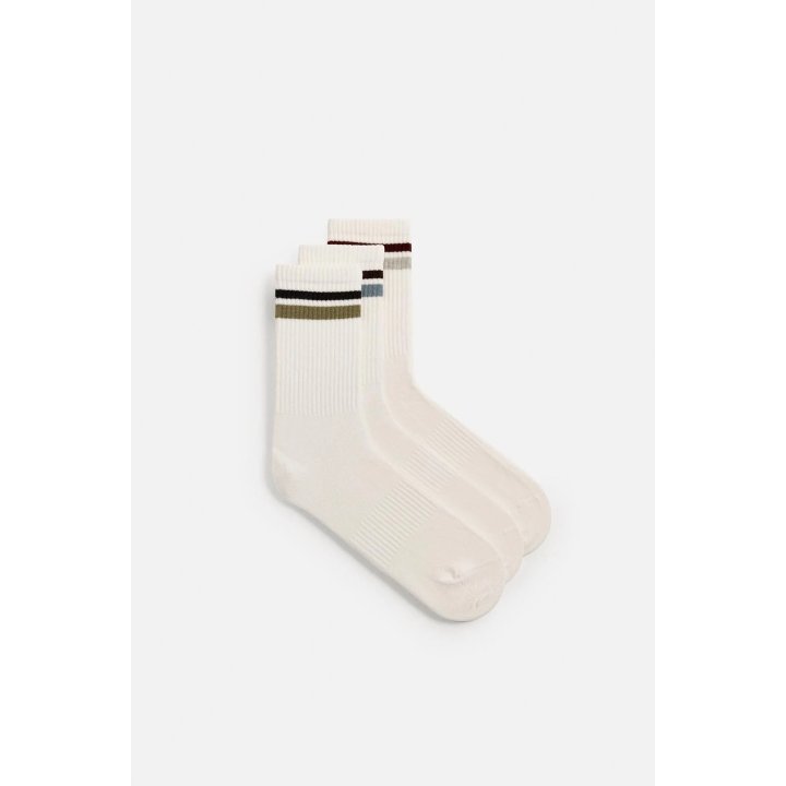 НАБОР ИЗ ТРЕХ ПАР НОСКОВ С ПОЛОСКАМИ