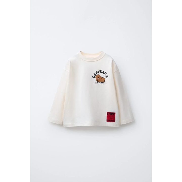 ФУТБОЛКА С ПРИНТОМ «КАПИБАРА КАПИФАН» ©