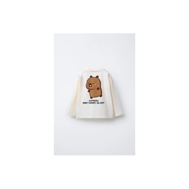 ФУТБОЛКА С ПРИНТОМ «КАПИБАРА КАПИФАН» ©