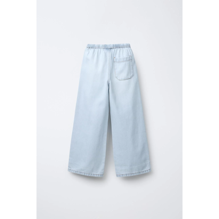 ДЖИНСЫ WIDE LEG C ТОНКИМ ПОЯСОМ