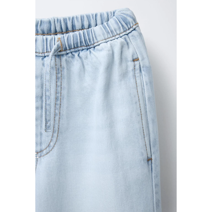 ДЖИНСЫ WIDE LEG C ТОНКИМ ПОЯСОМ