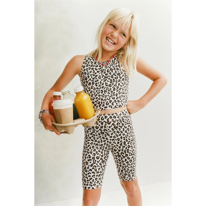 ШОРТЫ-ВЕЛОСИПЕДКИ С АНИМАЛИСТИЧЕСКИМ ПРИНТОМ