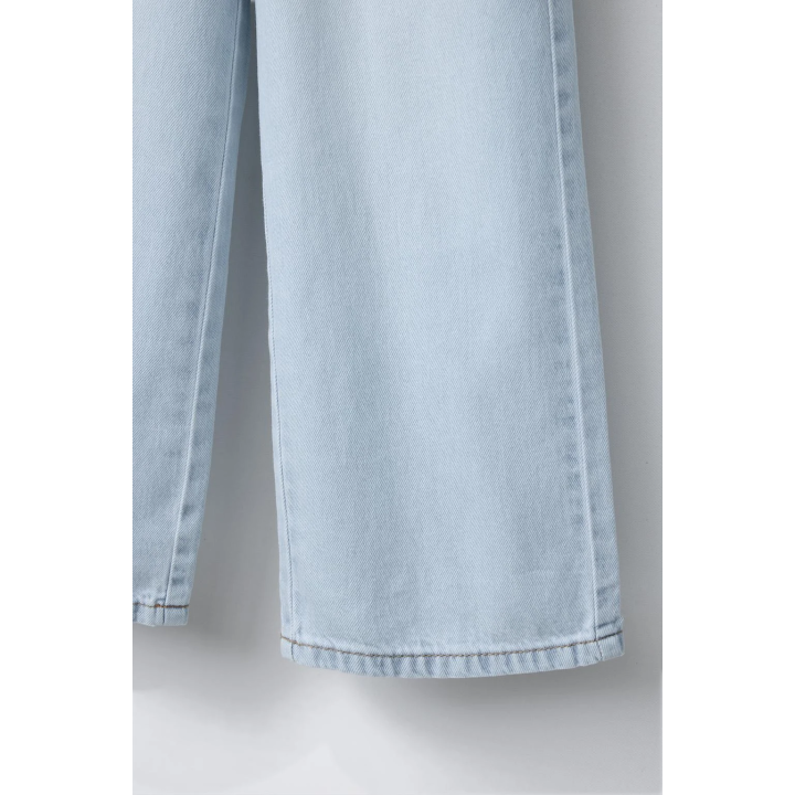 ДЖИНСЫ WIDE LEG C ТОНКИМ ПОЯСОМ