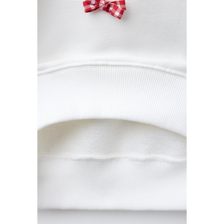 ТОЛСТОВКА С ТЕКСТОМ И БАНТИКАМИ