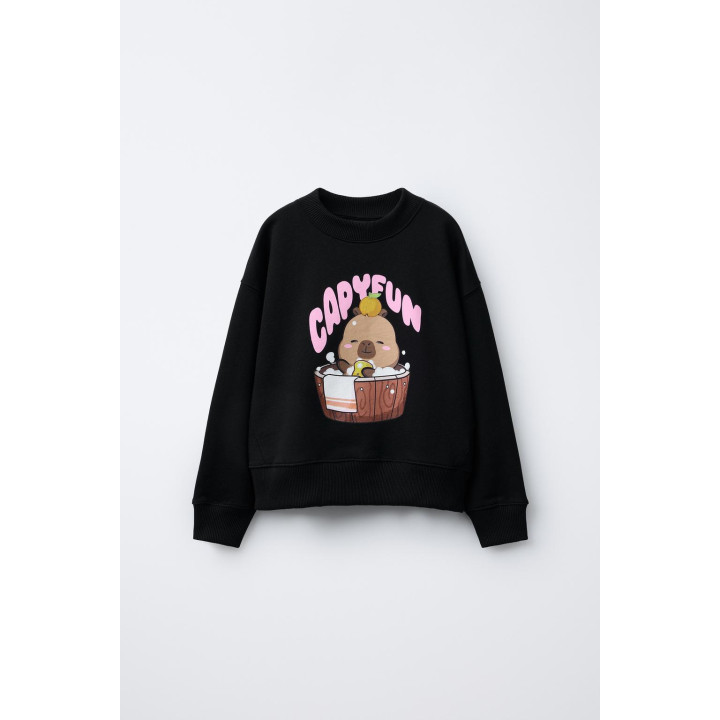 Свитшот с принтом capyfun ©