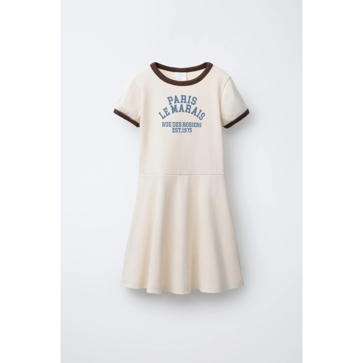 Платье с текстурой из ребристой ткани