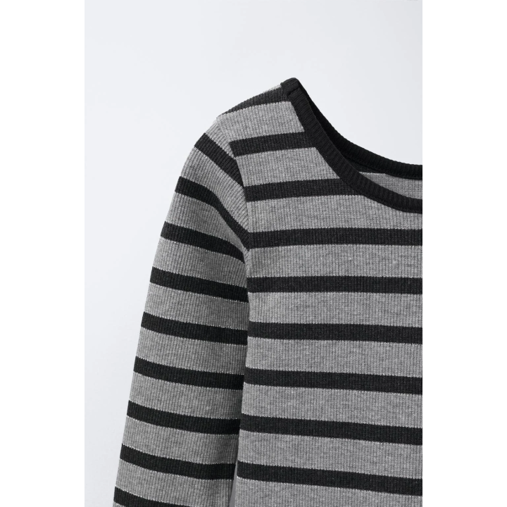 ПЛАТЬЕ В РУБЧИК С БЛЕСТЯЩИМИ ПОЛОСКАМИ