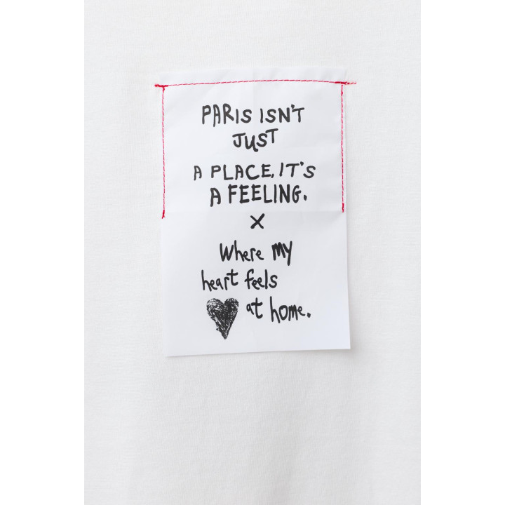 ФУТБОЛКА С СЕРДЕЧКАМИ И ВЫШИТОЙ НАДПИСЬЮ