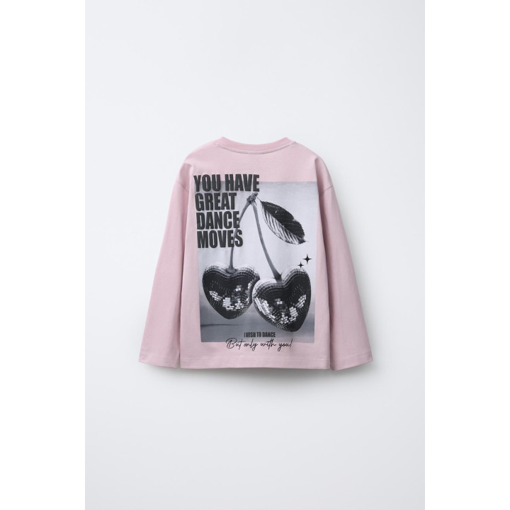 ЛОНГСЛИВ С ПРИНТОМ «ВИШЕНКИ»